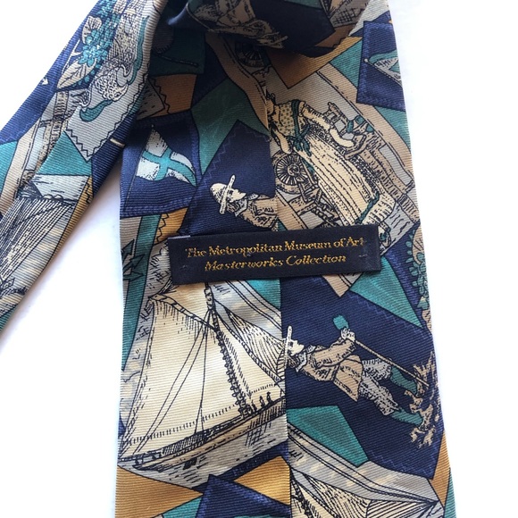 Rare The Metropolitan Museum of Art Silk Tie - Picture 6 of 7